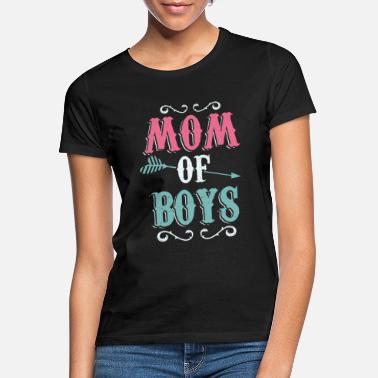 Prezent dla matki chłopców T-shirt z okazji Dnia Matki - Koszulka damska