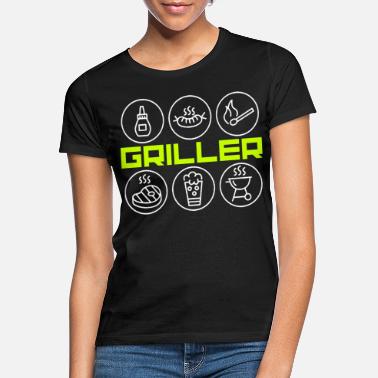 Grillwürstchen Grillkönig Grillwürstchen Grillbesteck Grillmeis - T-skjorte for kvinner
