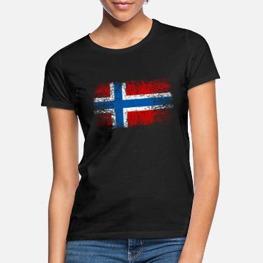 Landshovedstad Norge 002 runde design - T-skjorte for kvinner
