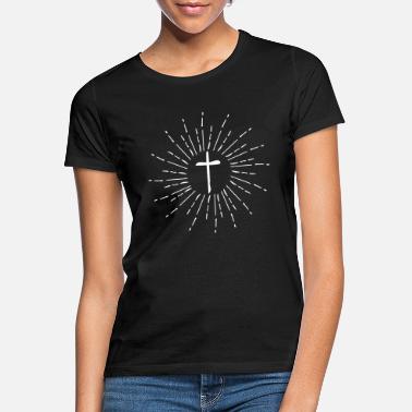 Strahlen Kreuz Gott Jesus Licht Strahlen - Frauen T-Shirt