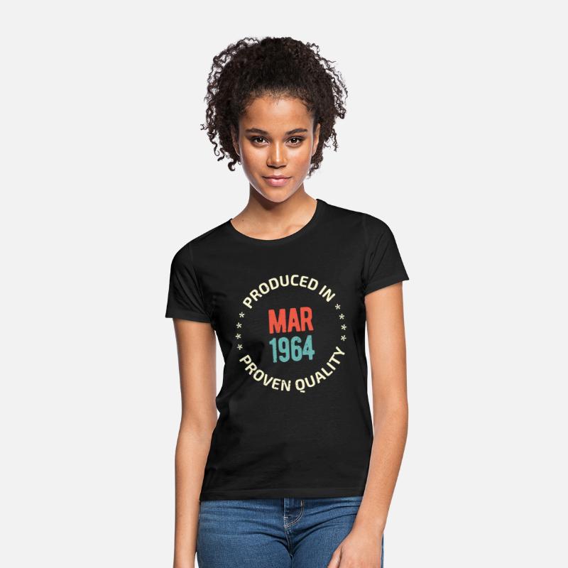 Nacido En Marzo 1964 Regalo Hombre 57 Años Cumpleaños Mujer Camiseta