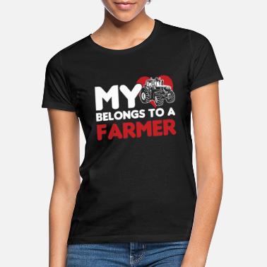 Contadino Il mio cuore appartiene a una moglie contadina agricola - Maglietta donna