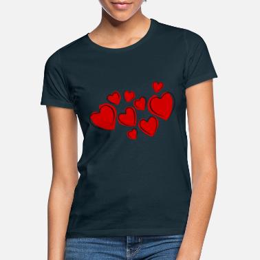 Hjertet Mitt Hjerte hjerter - T-skjorte for kvinner