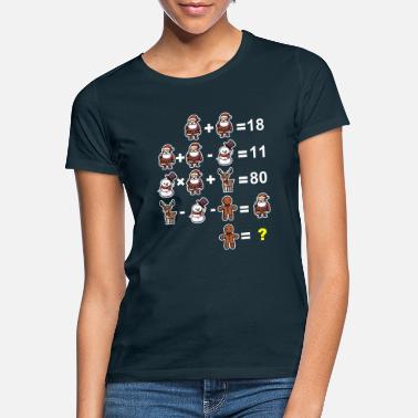 Rätsel Mathe Rätsel Mathelehrer Grundschule Weihnachten - Frauen T-Shirt