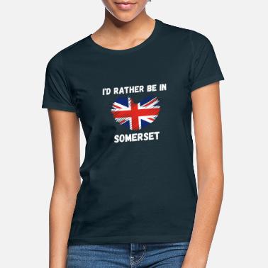 Somerset Ich wäre lieber in Somerset - Union Jack Heart - Frauen T-Shirt