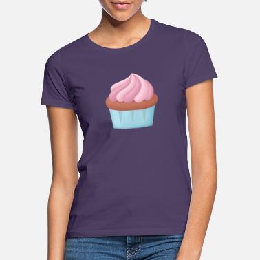 Frosting Cupcake med Pink Frosting - T-skjorte for kvinner