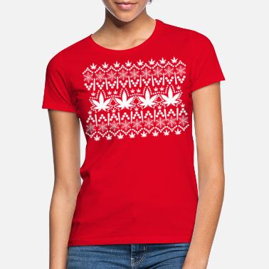 Pattern Weed Christmas pattern - Women&#39;s T-Shirt