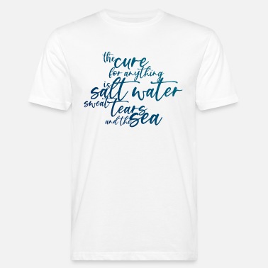 Saltvann Saltvann hjelper - Økologisk T-skjorte for menn