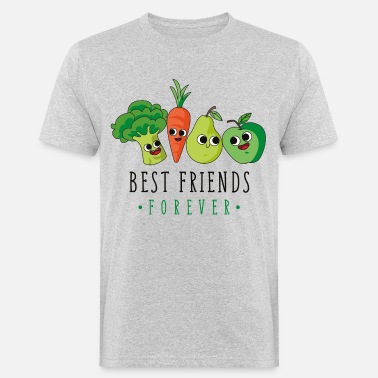 Owoce Najlepsi przyjaciele mówią warzywa owoce - Ekologiczna koszulka męska
