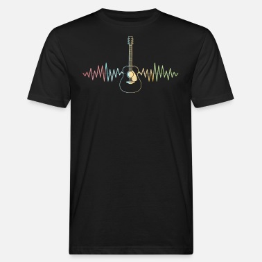Guitar Guitar Heartbeat Guitarist Musical Instrument - Men’s Organic T-Shirt