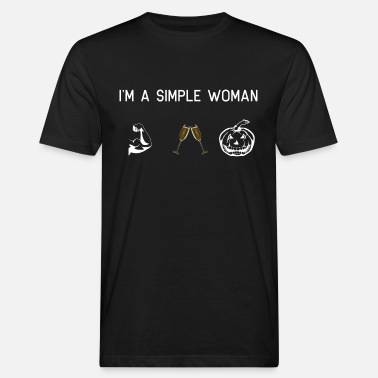 Champagne Je suis une femme simple muscles champagne Halloween - T-shirt bio Homme