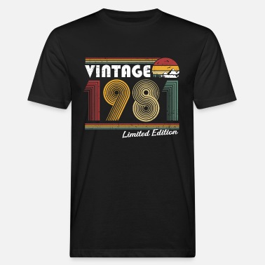 40th Birthday Vintage 1981 Retro Birthday Gift - Men’s Organic T-Shirt