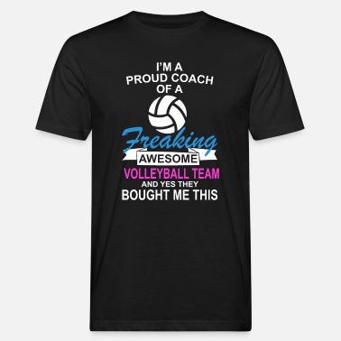 Prycze Pomysł na prezent trenera siatkówki - Ekologiczna koszulka męska