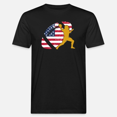 Quarterback Quarterback Jalkapallo Amerikan lippu - Miesten luomu t-paita