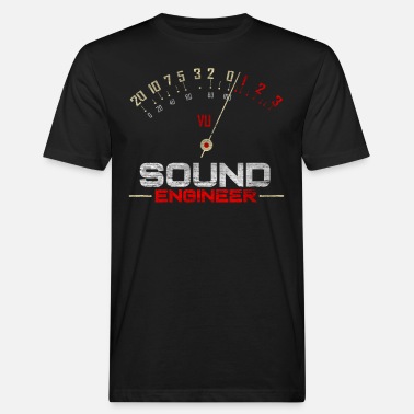 Audio Sound Engineer VU Meter - Inżynier dźwięku - Ekologiczna koszulka męska