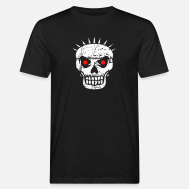 Destroyed Skull Destroyed Look | Skull Rocker Gift - Miesten luomu t-paita