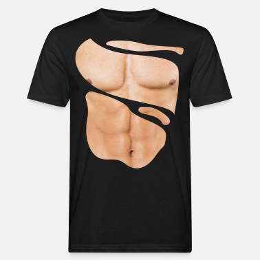 Muscoli Falso muscolo uomo fitness corpo maschile - Maglietta ecologica uomo