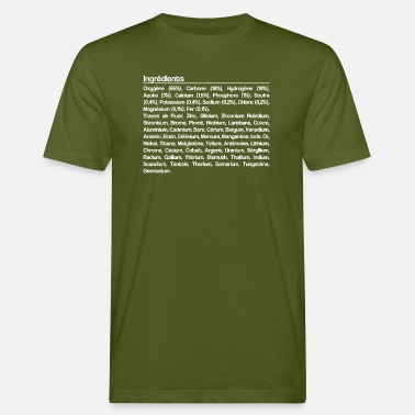 Composition Ingrédients corps humain - T-shirt bio Homme