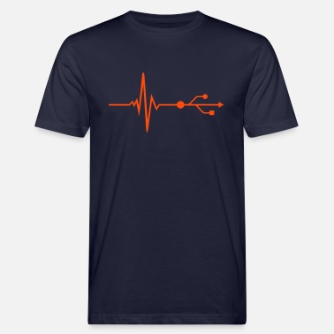 Puls USB - DJ - Puls - Beat - Økologisk T-skjorte for menn
