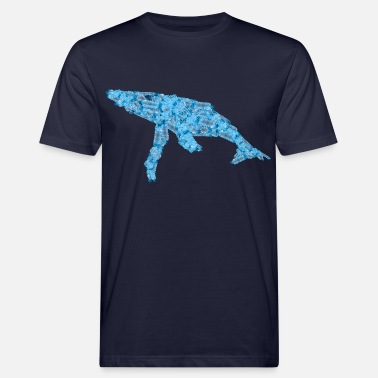 Tankevekkende Plasthval - en tankevekkende hval - Økologisk T-skjorte for menn