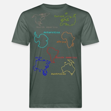 Kontinentet Kontinenter - Økologisk T-skjorte for menn