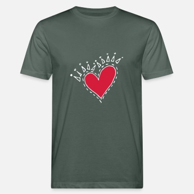 Radość Król serca w miłości radość projektu grafika wektorowa - Ekologiczna koszulka męska