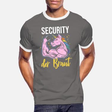 Service De Sécurité De La Mariée Sécurité De la mariée Licorne JGA Sécurité - T-shirt contrasté Homme