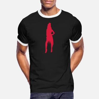 Stripperin Sexy Showgirl Stripperin Lapdance 1c - Kontrast T-skjorte for menn