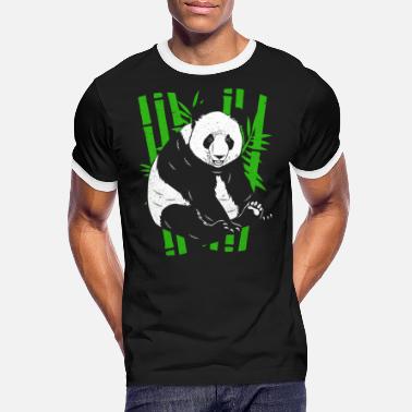 Großer Panda panda - Kontrast T-skjorte for menn