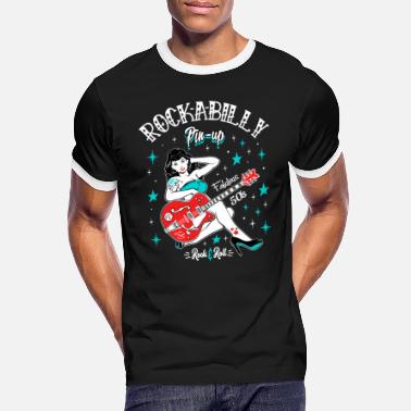 Rockabilly Rockabilly Vintage Rocker Rock N Roll Pinup - Men&#39;s Ringer T-Shirt