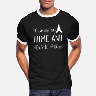 Tarhakotilo Jooga Namaste Wine Drinker Wine Seasings kotona - Naisten u-aukkoinen t-paita