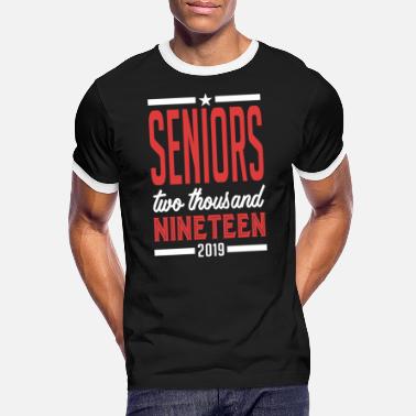 Seniorzy Seniorzy 2019 - Koszulka męska z kontrastowymi wstawkami
