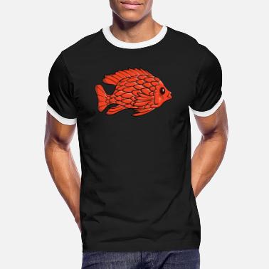Schuppen Fisch mit Schuppen - Männer Ringer T-Shirt