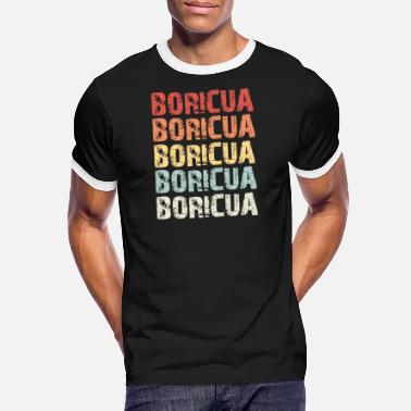 Boricua Retro Boricua - Kontrast T-skjorte for menn