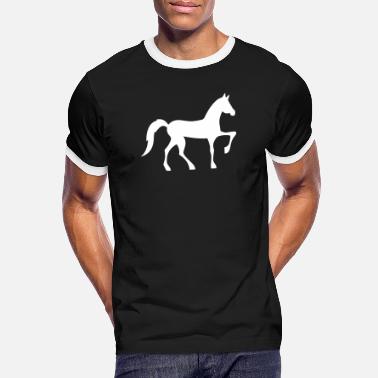 Hesteordtak galopperende hest - Kontrast T-skjorte for menn