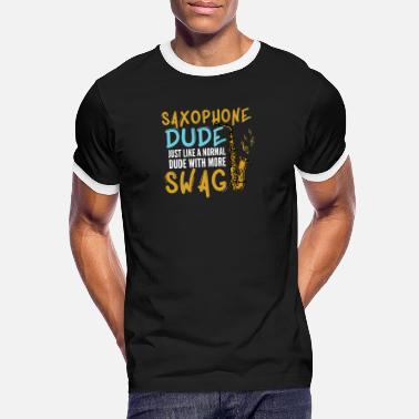 Kompis Saxofon kompis - Kontrast T-skjorte for menn