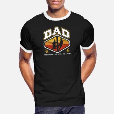 Folkefestt The Myth The Legend Dad The Lineman Moro Gavegave 4 Fathers - Kontrast T-skjorte for menn