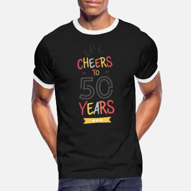 Years Pozdrawiam 50 lat - Koszulka męska z kontrastowymi wstawkami