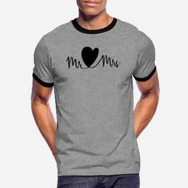 Bryllupsfeiring Herr og fru bryllupsfest, feiring, dag, kjærlighet, jeg - Kontrast T-skjorte for menn