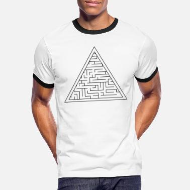 Labyrinten labyrint - Kontrast T-skjorte for menn