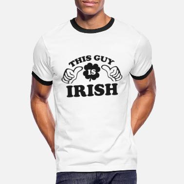 Gniew Ten facet jest Irlandczykiem - Koszulka męska z kontrastowymi wstawkami