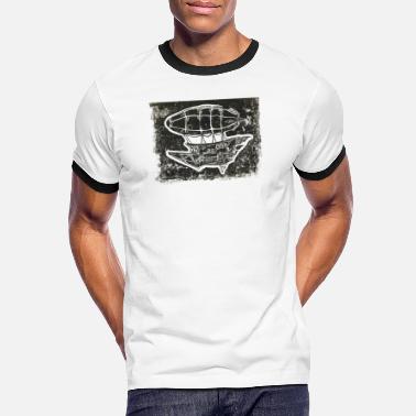 Linogravure Linogravure de dirigeable Steampunk - T-shirt contrasté Homme