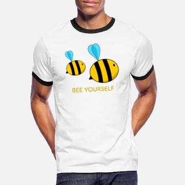 Selbstbewußtsein bee yourself Biene Selbstbewusstsein gelb - Männer Ringer T-Shirt