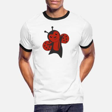 Maikäfer Marienkäfer rot süße Tiere für Kinder - Männer Ringer T-Shirt