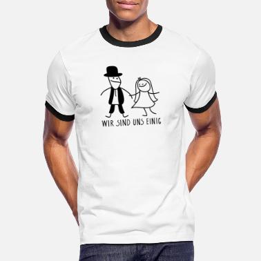 Brautpaar Brautpaar - Männer Ringer T-Shirt