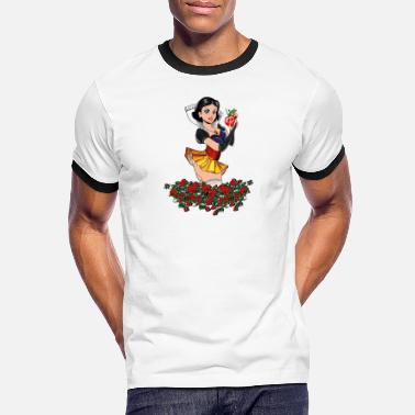 Królewna Śnieżka Królewna Śnieżka - Koszulka męska z kontrastowymi wstawkami