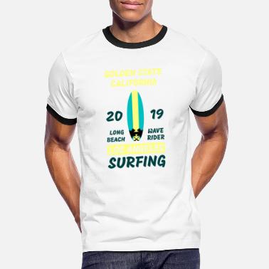 Golden State Golden State Surfing - Männer Ringer T-Shirt