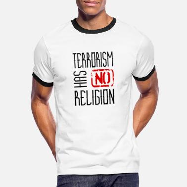 Terroryzm Terroryzm nie ma religii - Koszulka męska z kontrastowymi wstawkami