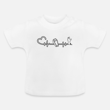 Zombie ECG Coffin Hand Heart Gift - Baby T-Shirt