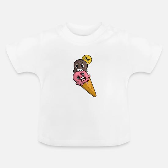 Glace Creme Glacee D Ete Drole Enfants Boule Gaufre T Shirt Bebe Spreadshirt